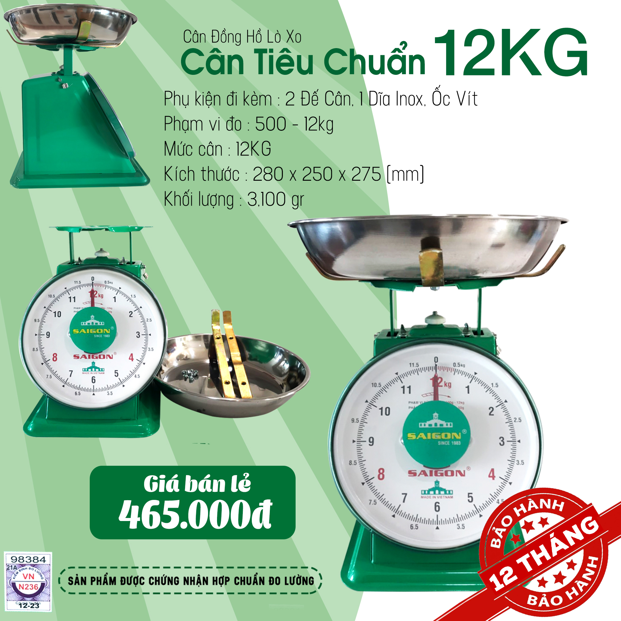 Cân Tiêu Chuẩn 12KG