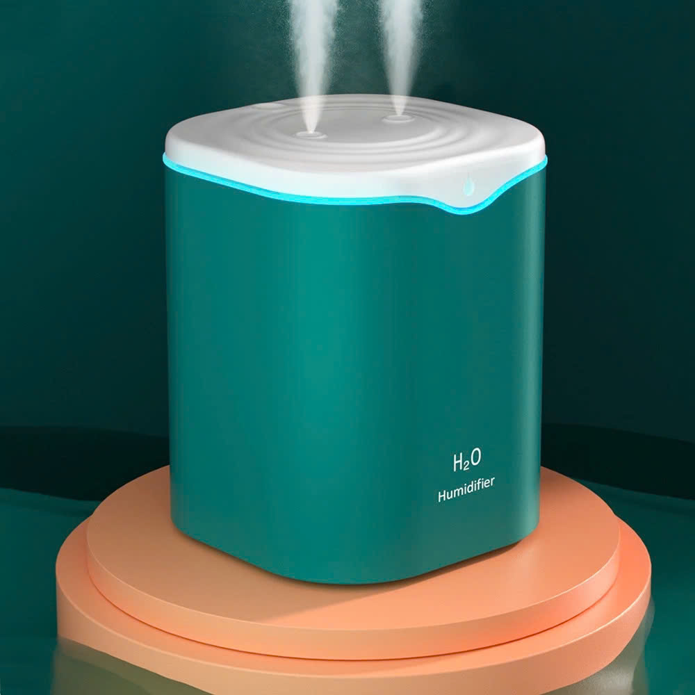 Máy Phun Sương Tạo Ẩjm 2 Vòi với Đèn LED và Dung Tích 2000ml Siêu Mịn và Hiệu Quả: , TRANG TRÍ NHÀ CỬA