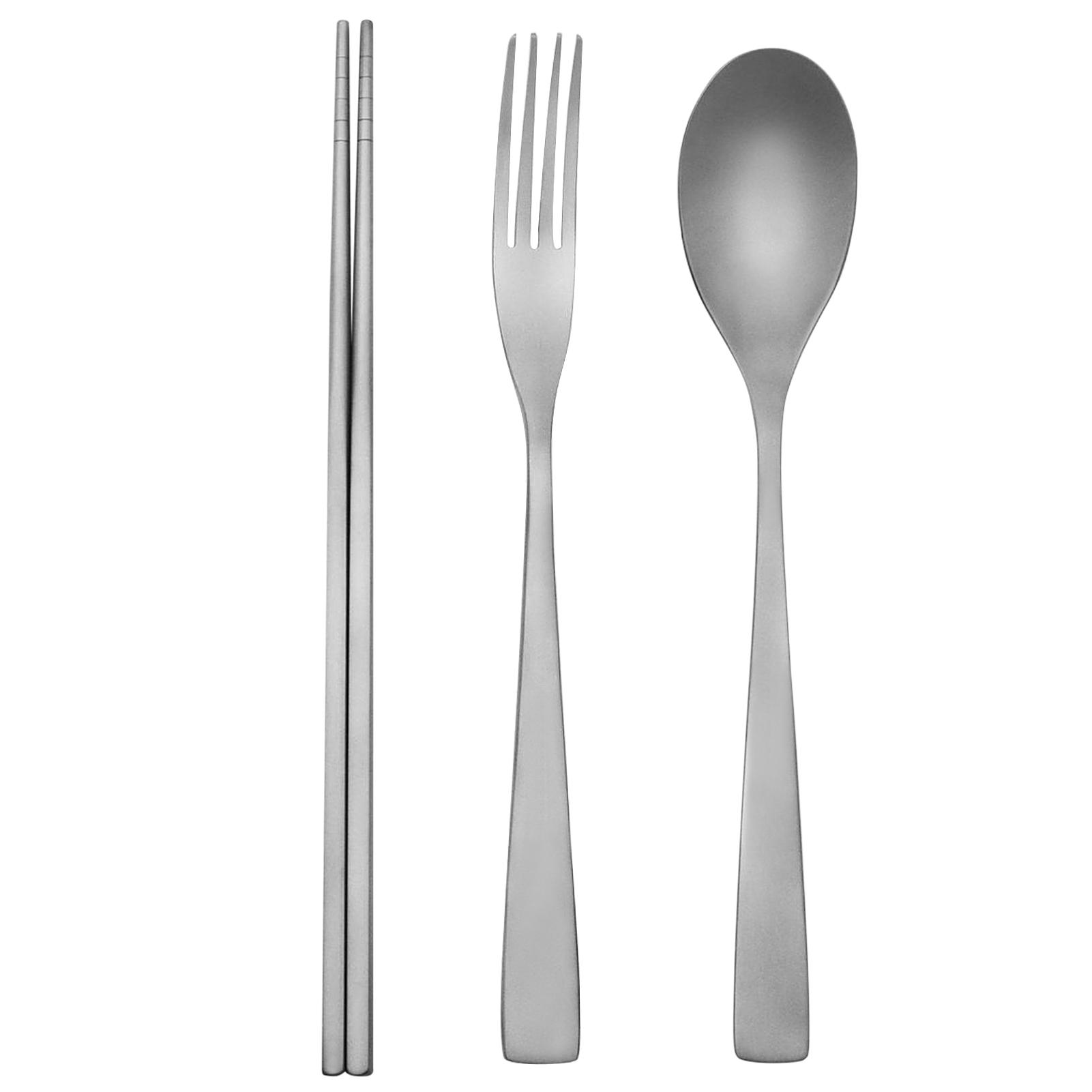 Bộ dụng cụ muỗng đũa nĩa titanium chắc chắn để đi cắm trại và picnic