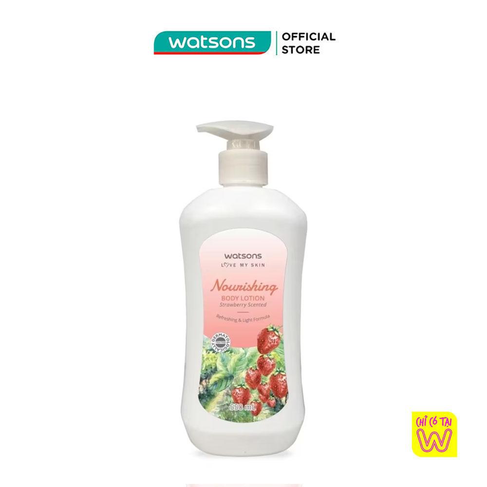 Sữa Dưỡng Thể Watsons Chiết Xuất Từ Dâu Giúp Dưỡng Ẩm Làn Da 550ml