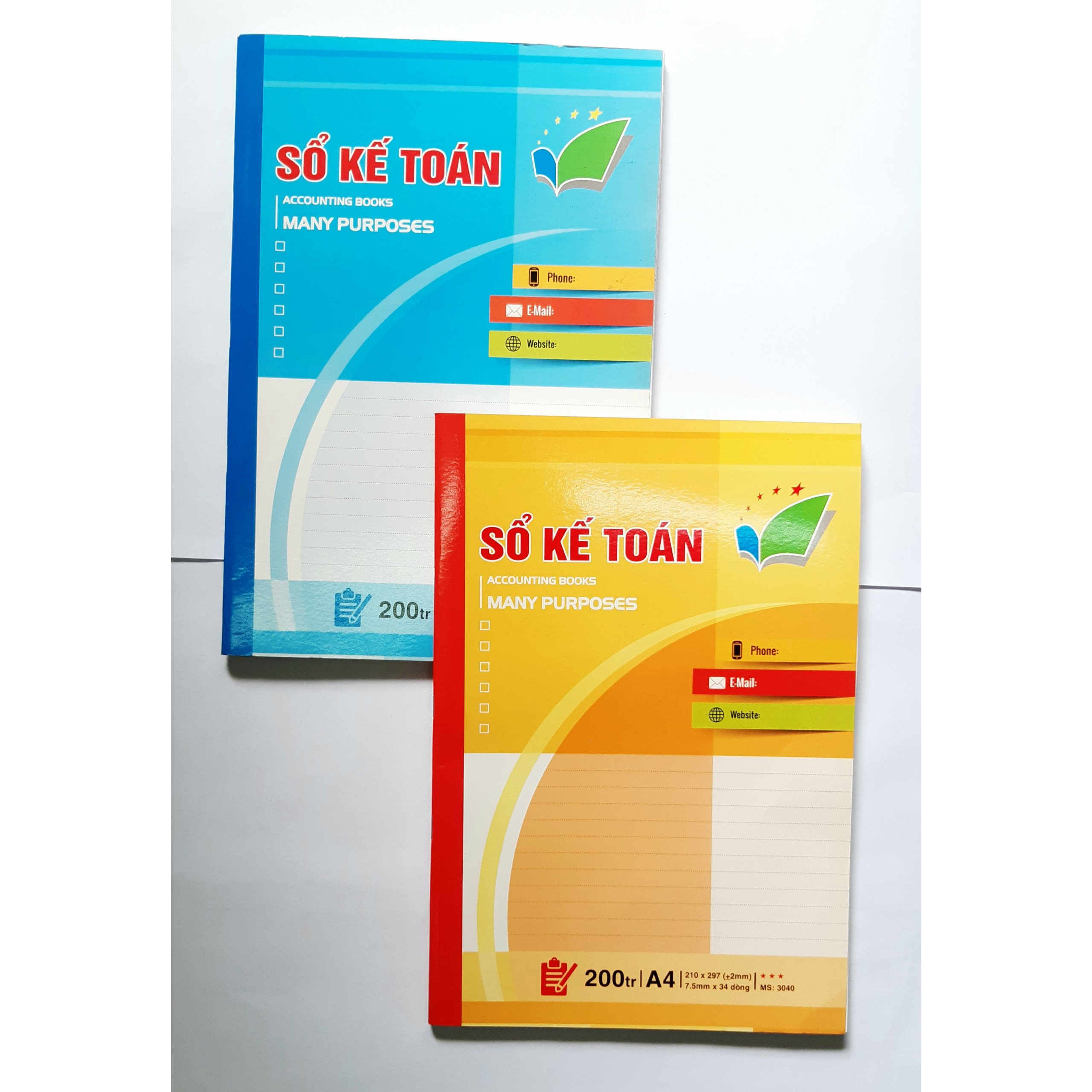 Combo 2 quyển Sổ kế toán 3040 - 200 trang A4