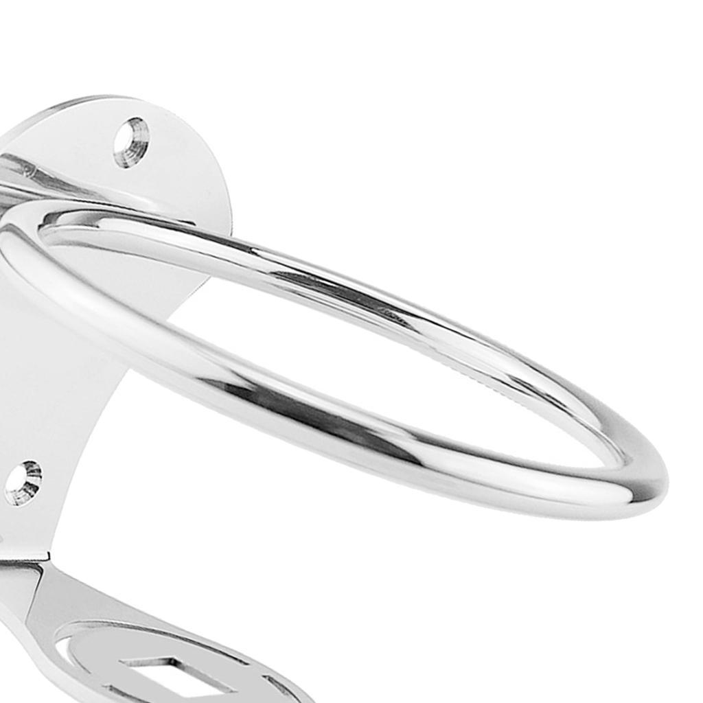 2x Adjustable Folding White Drink Cup Holder - Boat/Marine//4x4/RV