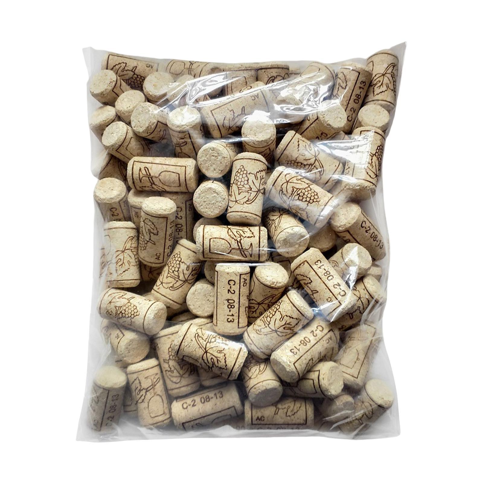 100Pcs Wooden Bottle Stopper Cork Plug Stoppers for Bottles