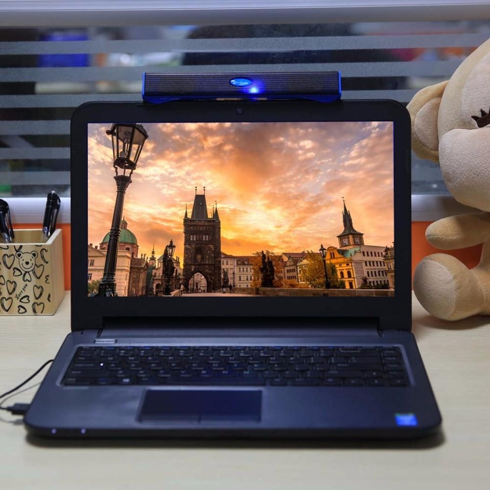 Loa USB Di Động Loa Nghe Nhạc Mini USB Loa Khuếch Đại Loa Cho Máy Tính Máy Tính Laptop Máy Tính Xách Tay Color: Red