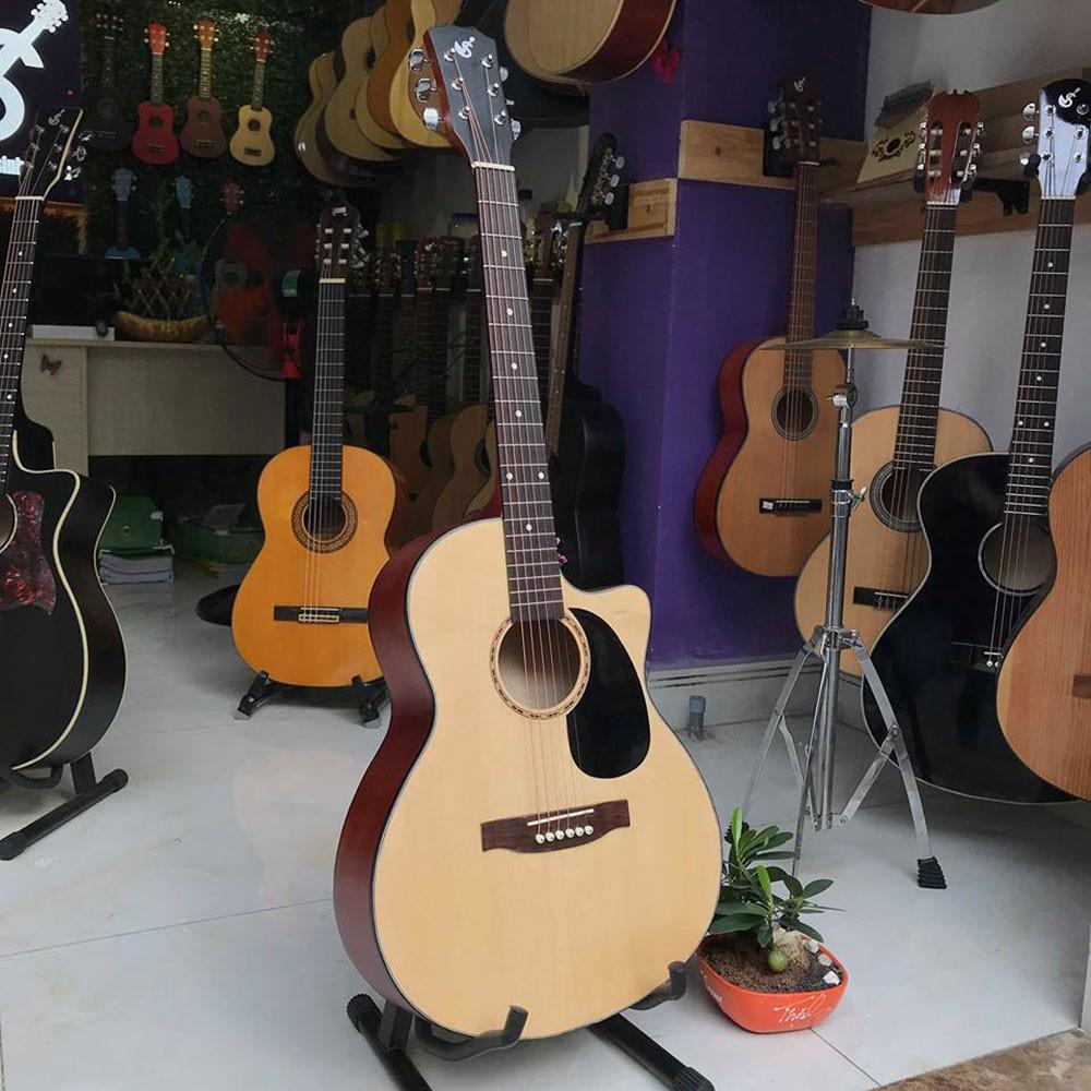 ĐÀN GUITAR CÓ TY CHỐNG CONG + TẶNG 7 PHỤ KIỆN