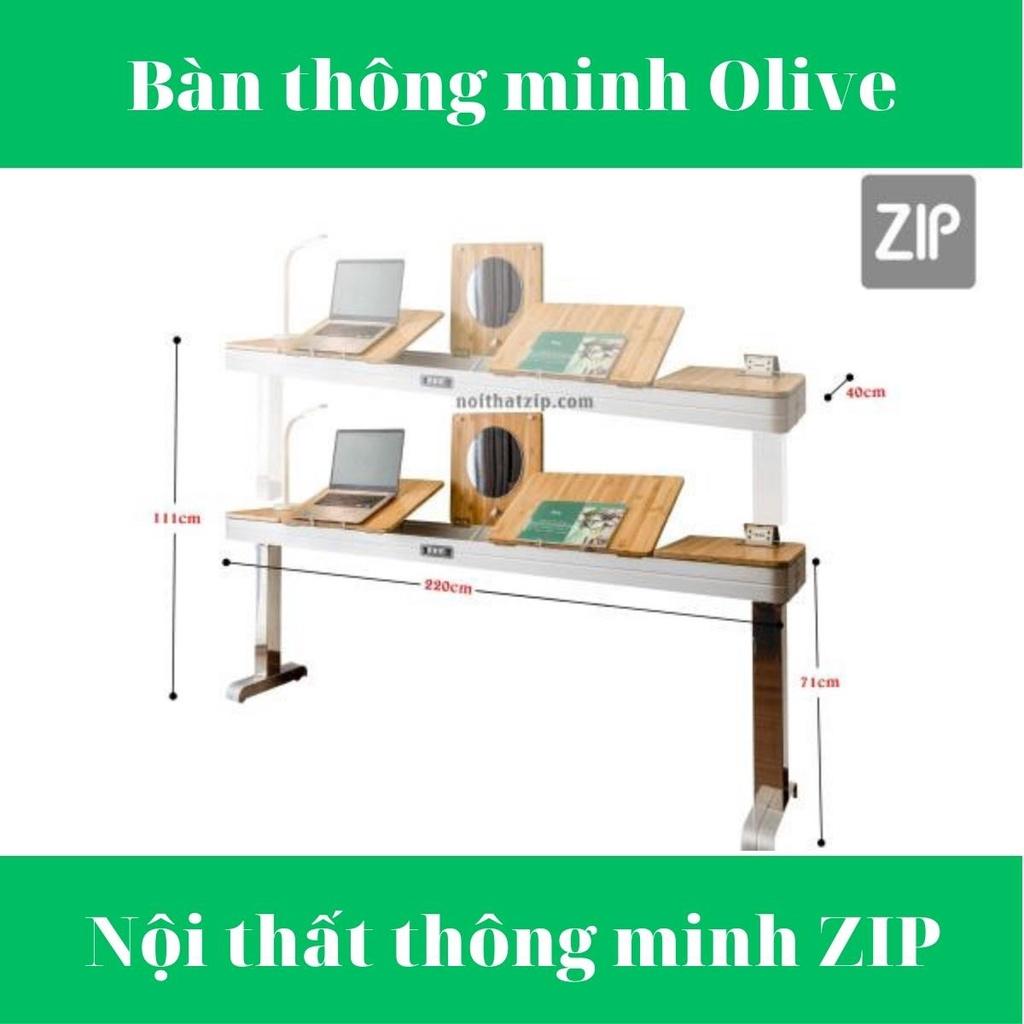 Bàn học - làm việc thông minh đa chức năng Olive dài 1m4, cho một người, Bảo hành 12 tháng