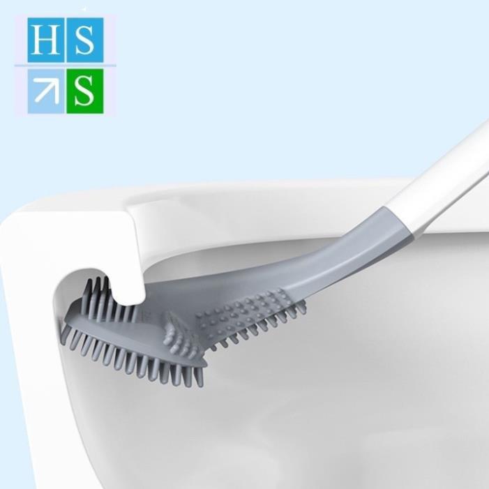 CHỔI CỌ TOILET thông minh SILICON cọ chà vệ sinh sạch mọi ngóc ngách bồn cầu, nhà tắm - KÈM MÓC DÁN