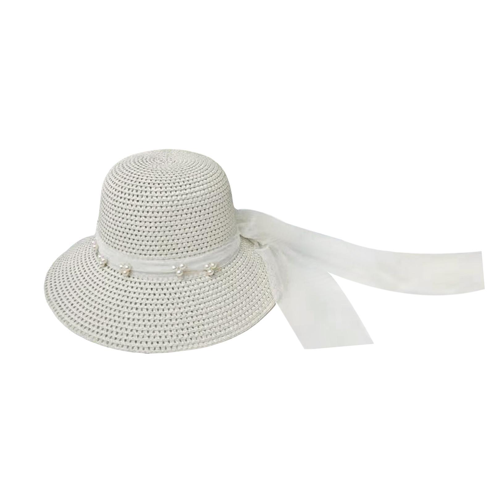 Women's Straw Hats Sun Hat Summer Beach Cap Wide Brim Visor Hats for Holiday