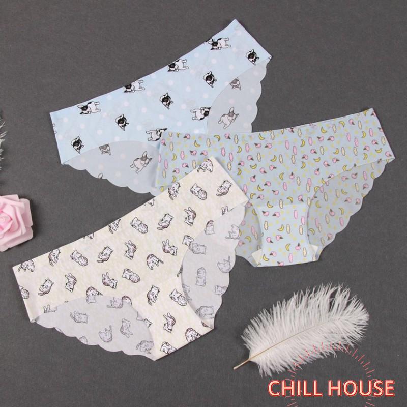 Combo 5-10 Quần Lót Đúc Su Không Đường May Họa Tiết cute 015 - CHILLHOUSE