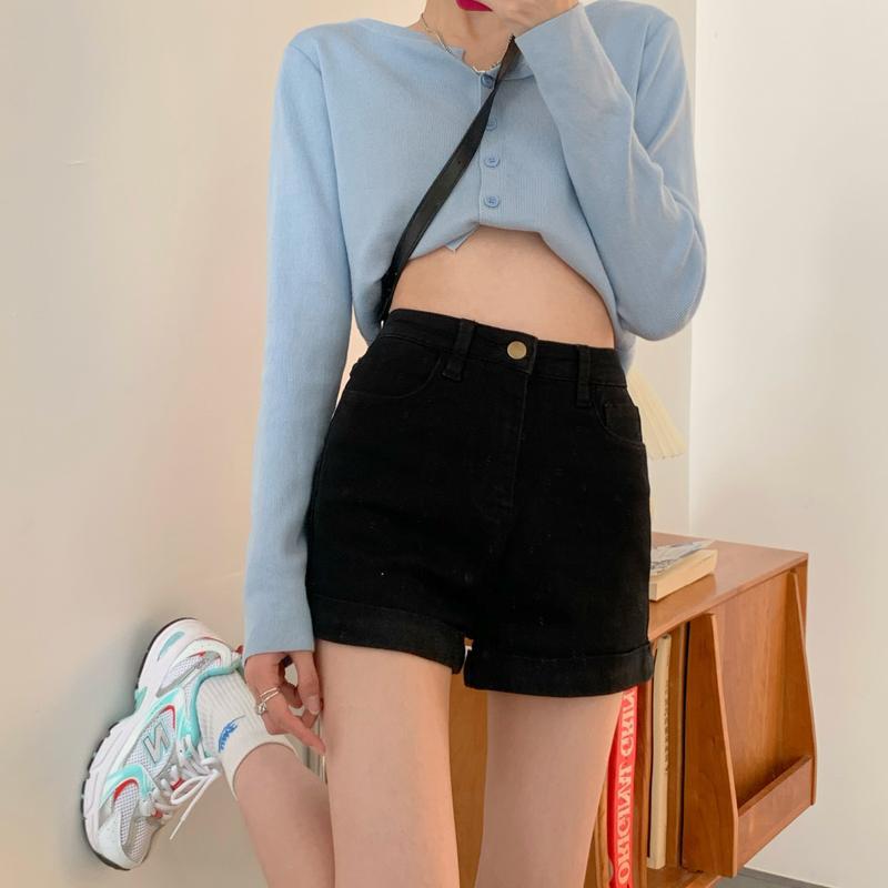 Quần Đùi Denim Lưng Cao Mẫu Mới 42296