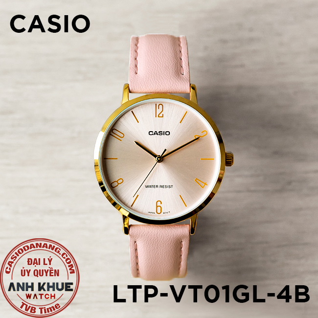 Đồng hồ nữ dây da Casio Standard chính hãng LTP-VT01GL-4BUDF (34mm)