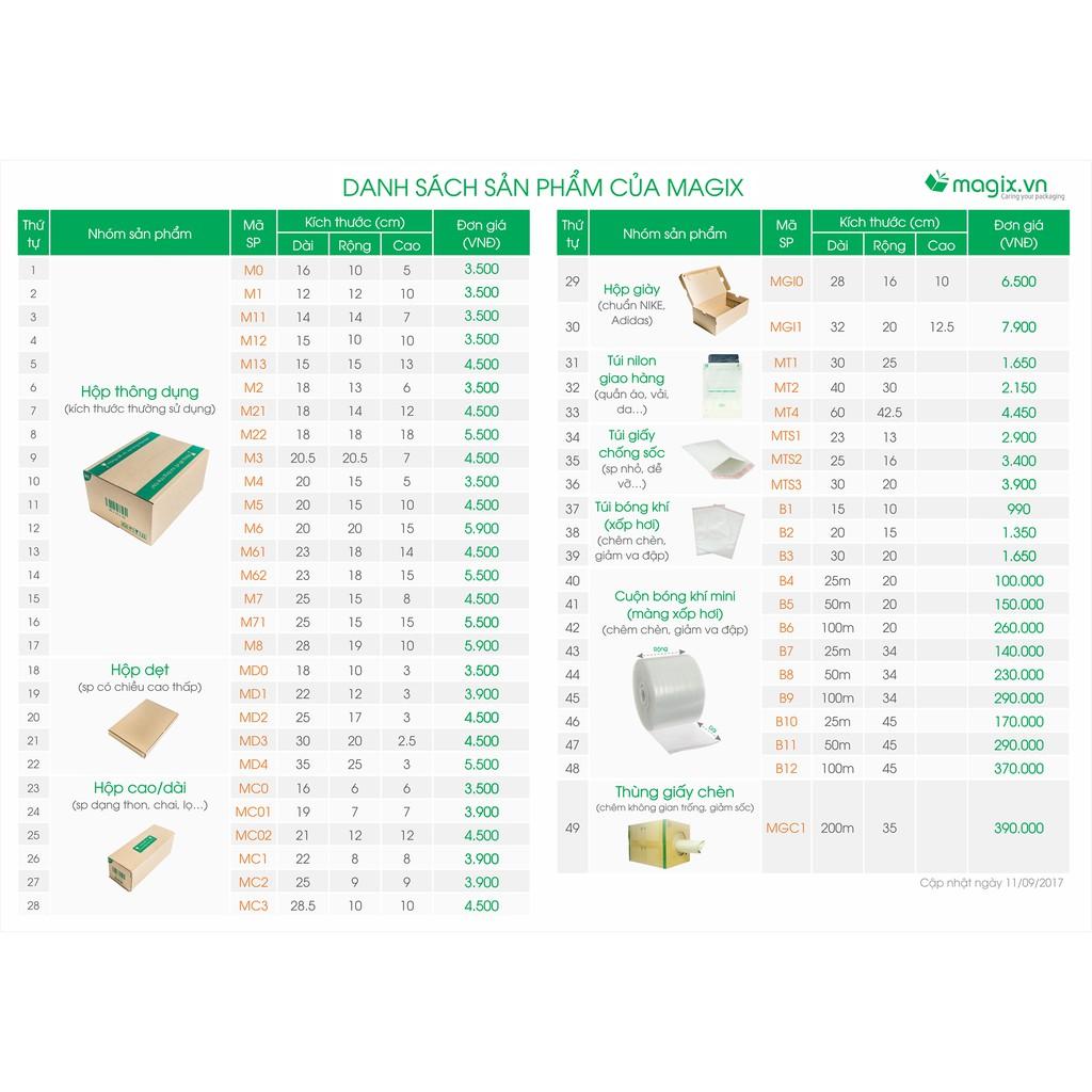 B1 - 15x10 cm - 100 Túi bóng khí, xốp hơi, xốp nổ đóng hàng
