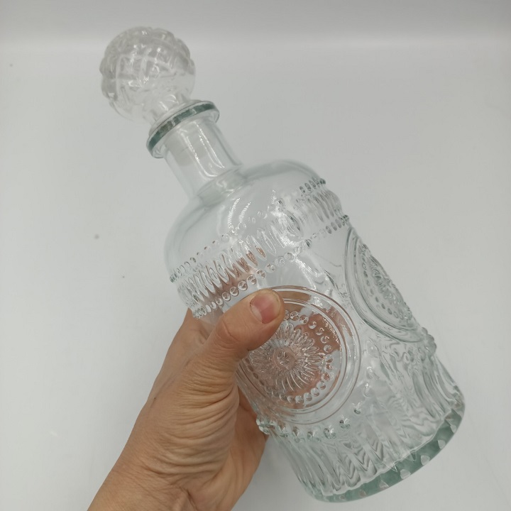 Chai Thuỷ Tinh Trụ Tròn Dung Tích 960 ML Trong Suốt , Sang Trọng