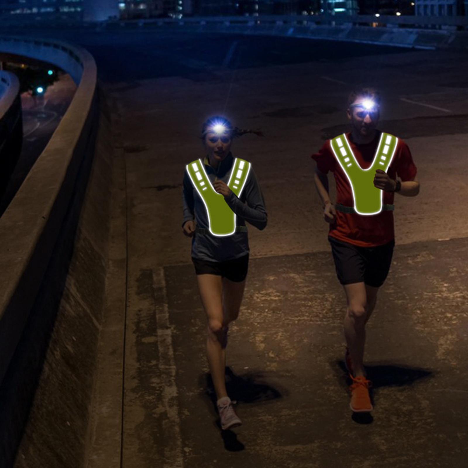Reflective Night Running Vest, Lightweight Safety Vest with 360° High Visibility for Running, Jogging, Cycling, Hiking, Walking, Yellow