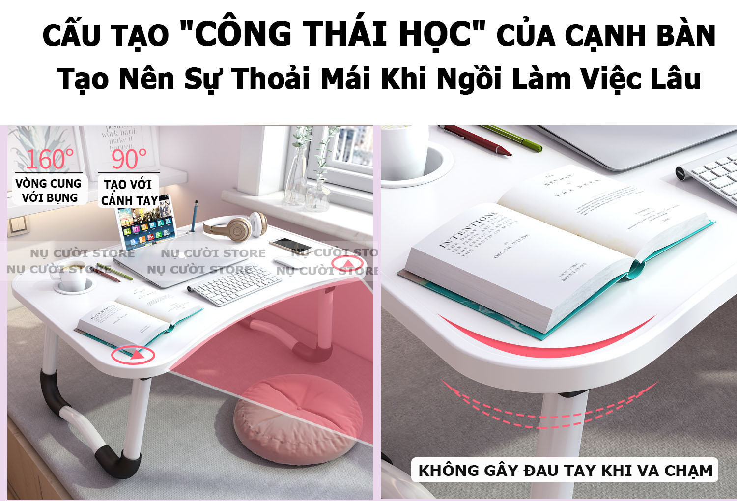 Bàn Học, Bàn Làm Việc; Bàn Học Gấp Gọn; Bàn Học Trên Giường - Hàng Nhập Khẩu