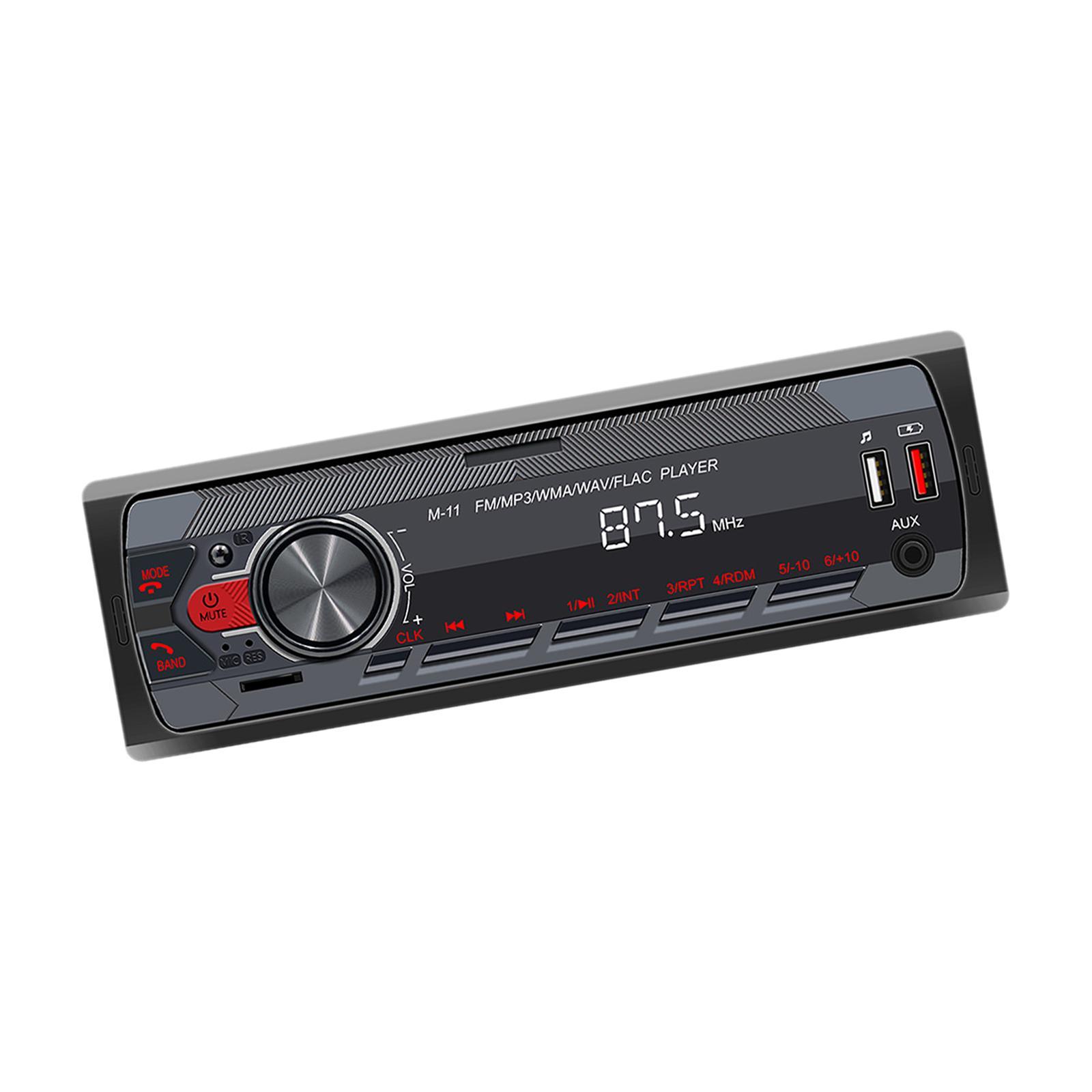 Bluetooth Car Stereo Audio, Audio Systems Subwoofer Output Shockproof Wireless Remote Control Bluetooth Audio Multimedia AM/FM Radio Receiver