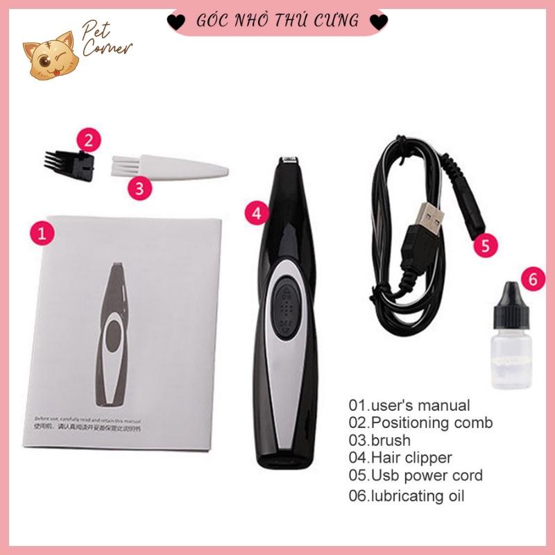 Tông đơ cắt tỉa lông bàn chân, lông mắt, lông tai cho chó mèo
