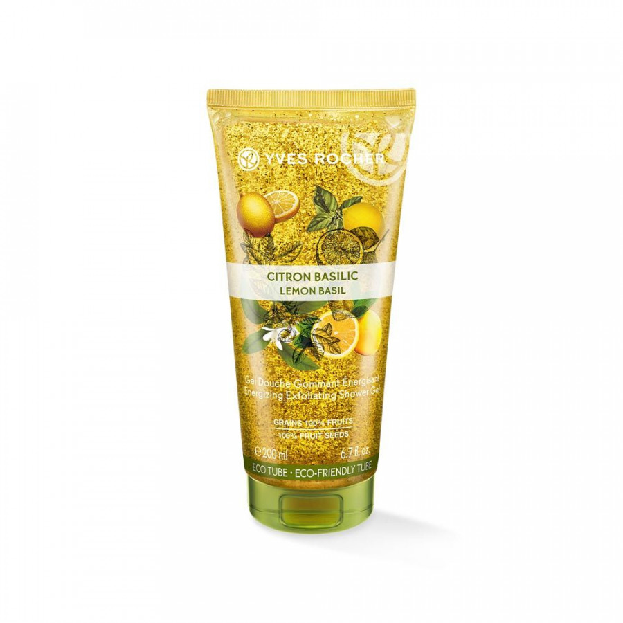 Gel Tắm Làm Sạch Tế Bào Chết Yves Rocher Lemon Basil Exfoliating Shower Gel 200ml