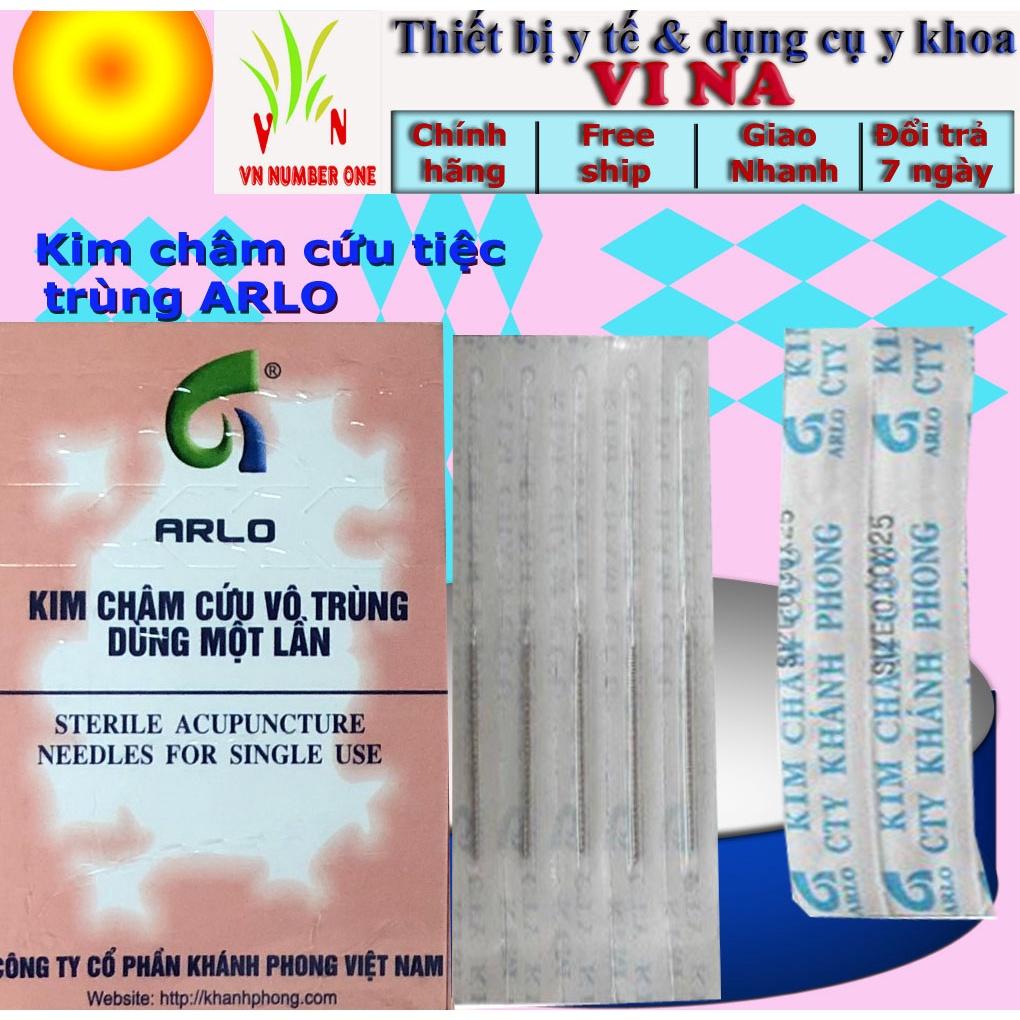 Kim châm cứu ARLO đã tiệt trùng ( hộp 100 cây), dùng một lần, đủ các số 1,2,3,6,7