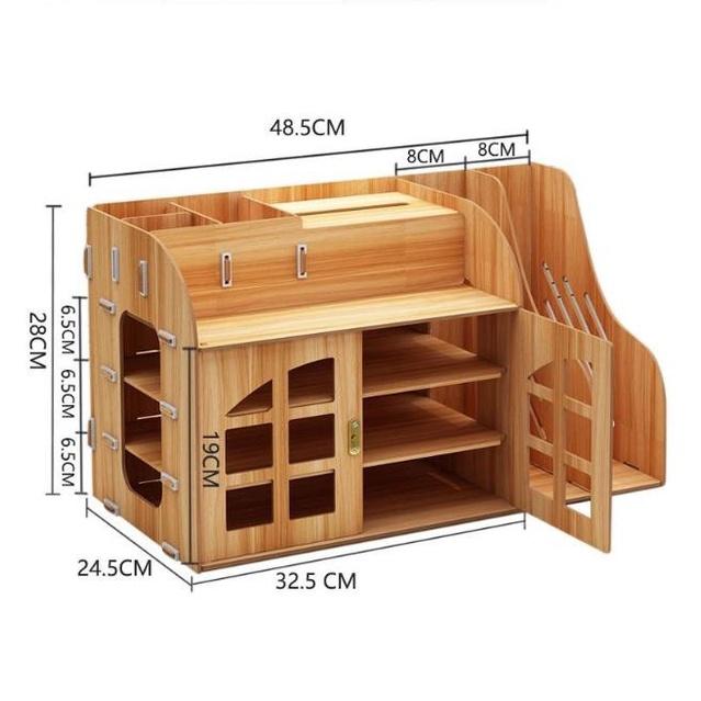 Giá sách đa năng văn phòng nhà cửa Gỗ anh đào