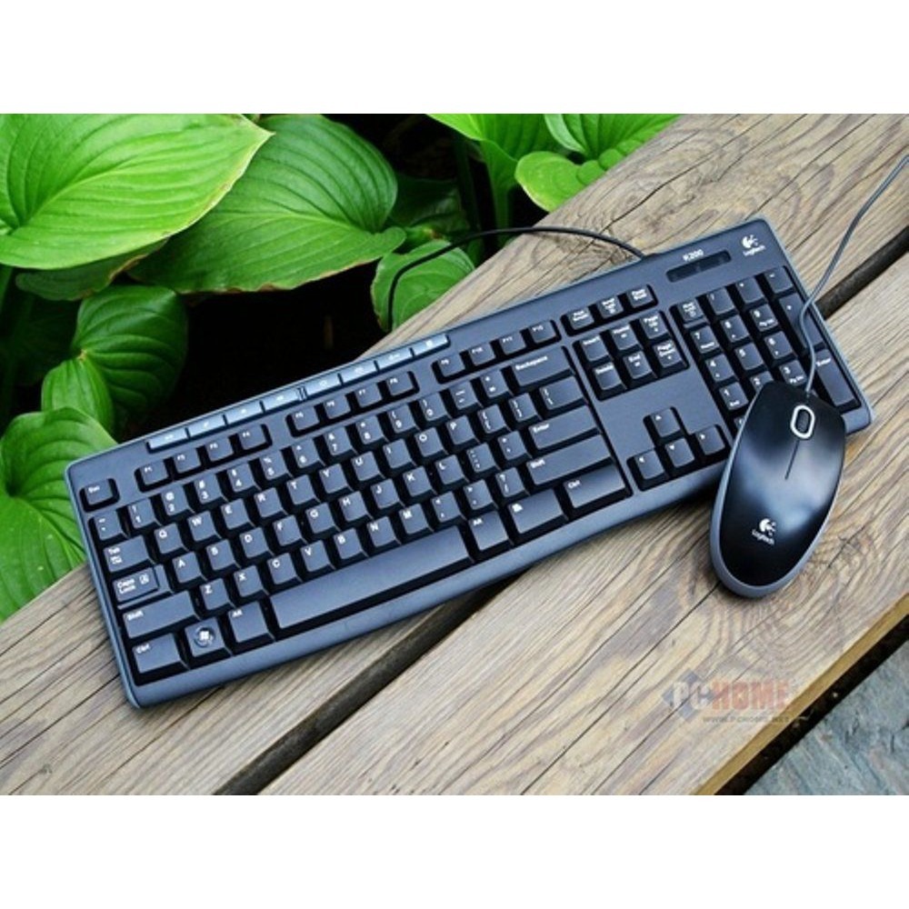 Bộ phím chuột có dây Logitech MK200 - Hàng chính hãng DGW phân phối