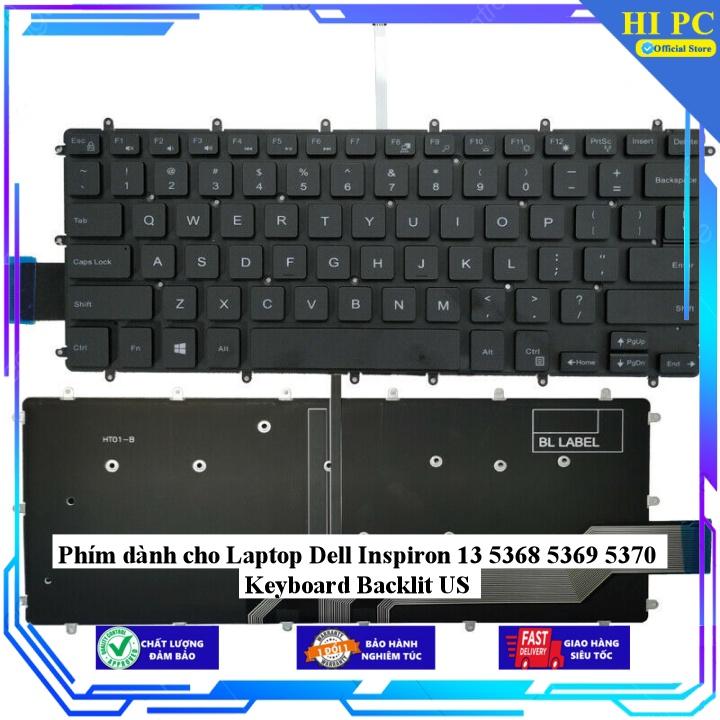 Phím dành cho Laptop Dell Inspiron 13 5368 5369 5370 Keyboard Backlit US - Hàng Nhập Khẩu