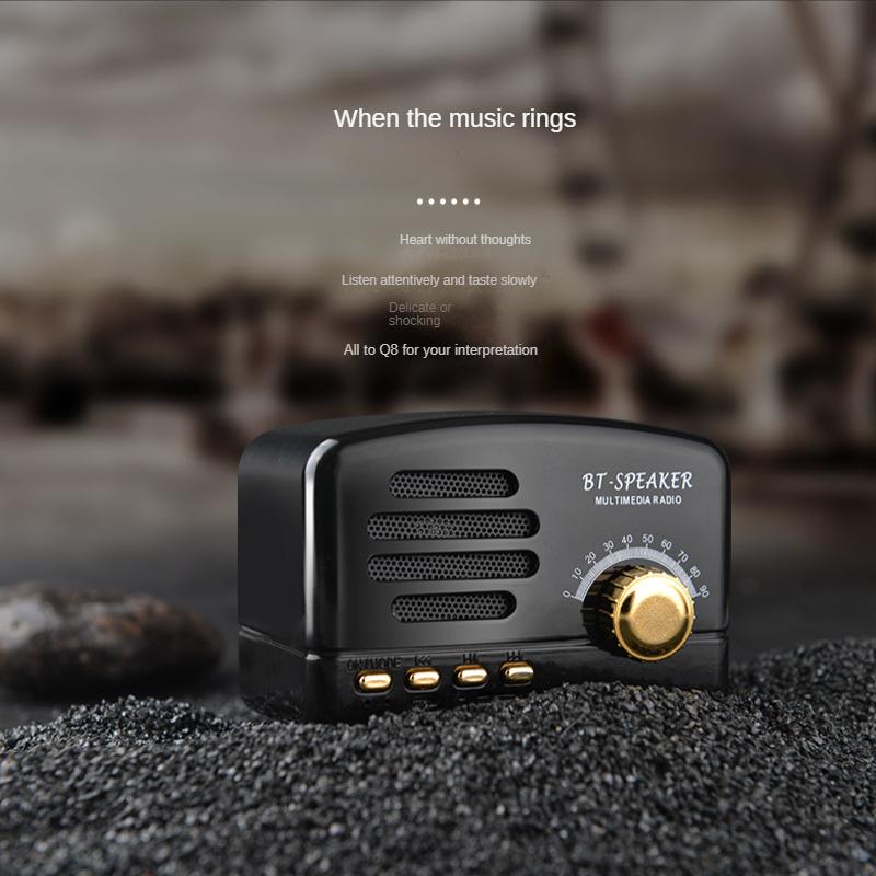 Loa Bluetooth Âm Thanh Nhỏ Prince Mini Card Radio Không Dây Retro Nhỏ Âm Thanh Nổi Di Động Ngoài Trời Loa Caixa de Som Màu sắc: Hồng