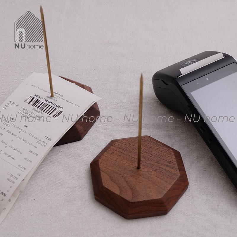 Cây ghim hoá đơn - Geto, ghim giấy, cây cắm hoá đơn cắm bill bằng gỗ cao cấp thiết kế đơn giản và sang trọng