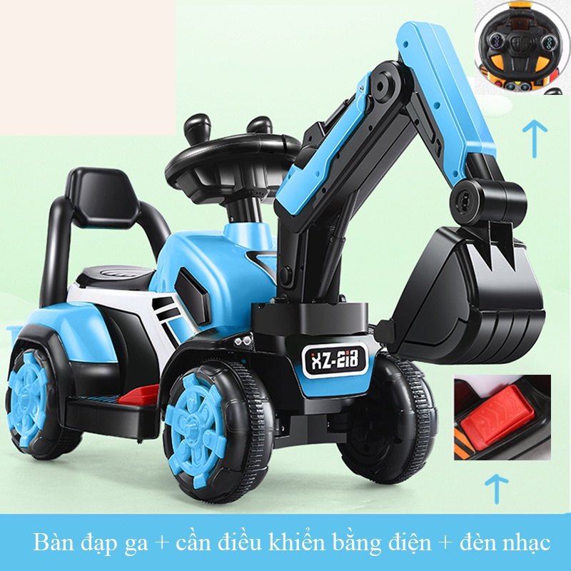 Xe cẩu cho bé cỡ lớn có thể điều chỉnh cần múc phù hợp trẻ em 2 - 6 tuổi