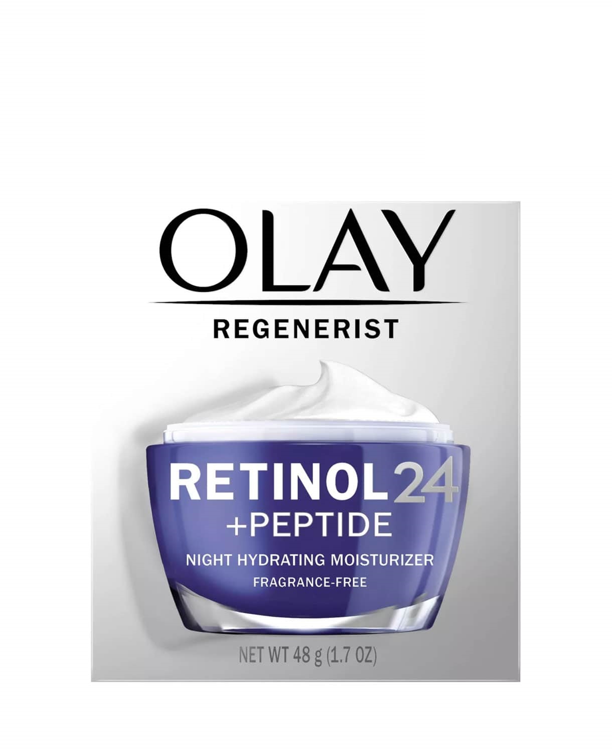 Kem dưỡng Olay Regenerist Retinol 24 +Peptide Night Hydrating Moisturizer 48g (Không mùi)-tím