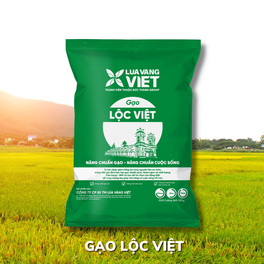 Hình ảnh Gạo Lúa Vàng Việt Lộc Việt bao 10kg