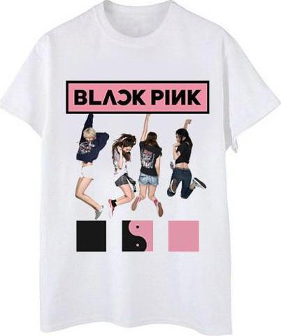 Áo T-shirt Black Pink in hình JENNIE JISOO LISA ROSE
