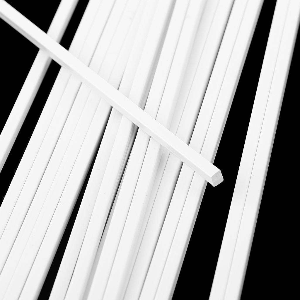 20 PC Vuông Thanh Nhựa ABS Gậy Chụp Hình Kiến Trúc Cảnh Quan Phụ Kiện 3X250 Mm