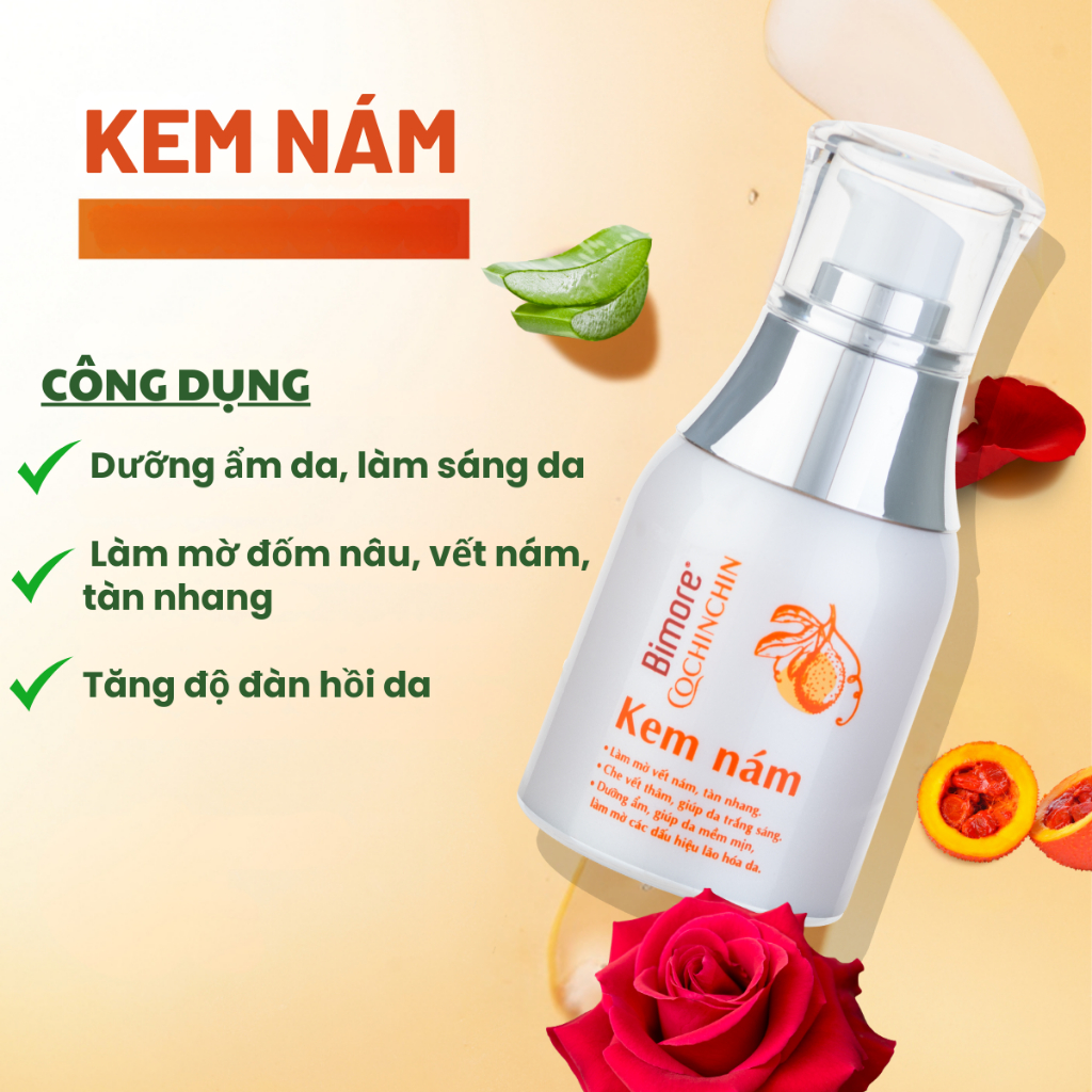 Kem nám Bimore_dưỡng da sáng mịn, giảm mờ thâm nám, tàn nhan_30ml