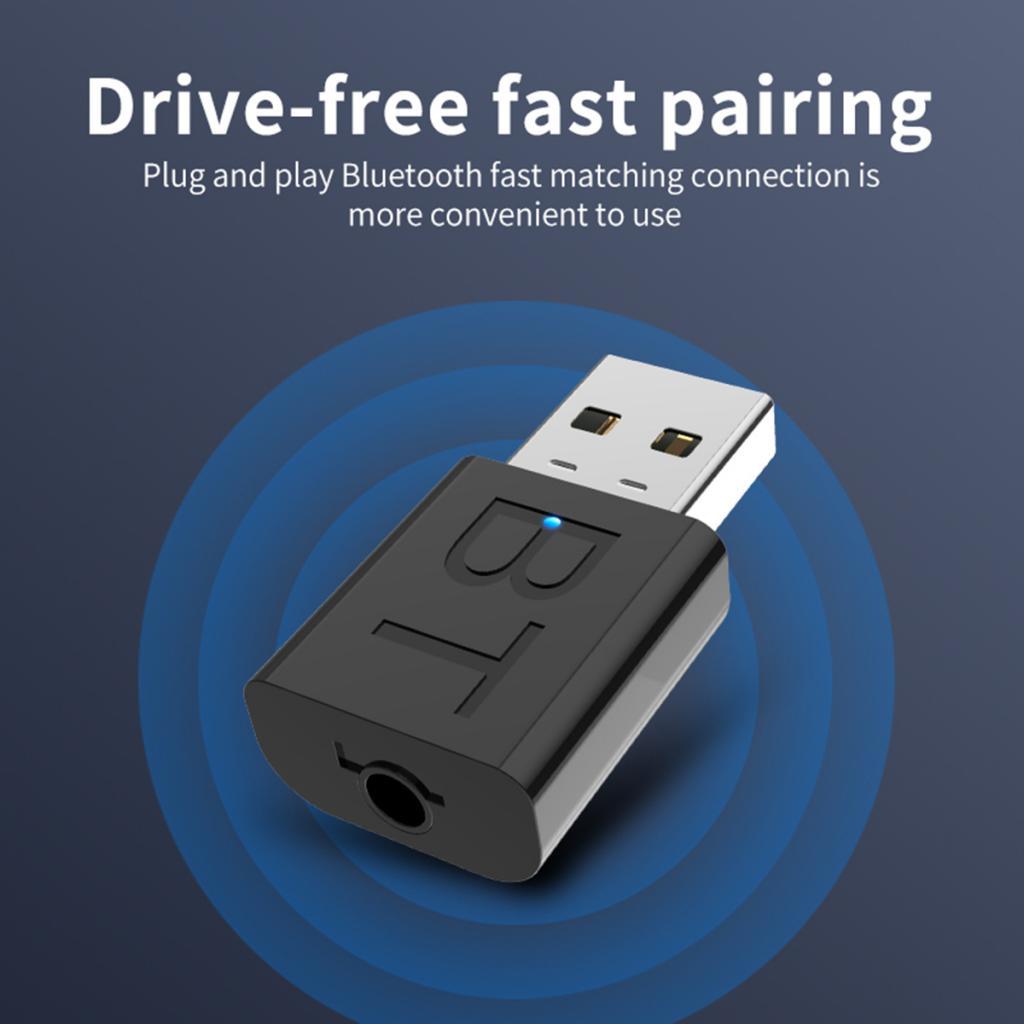 2-in-1 USB Bluetooth 5.0 Wireless Audio 3.5mm Adapter  & Receiver