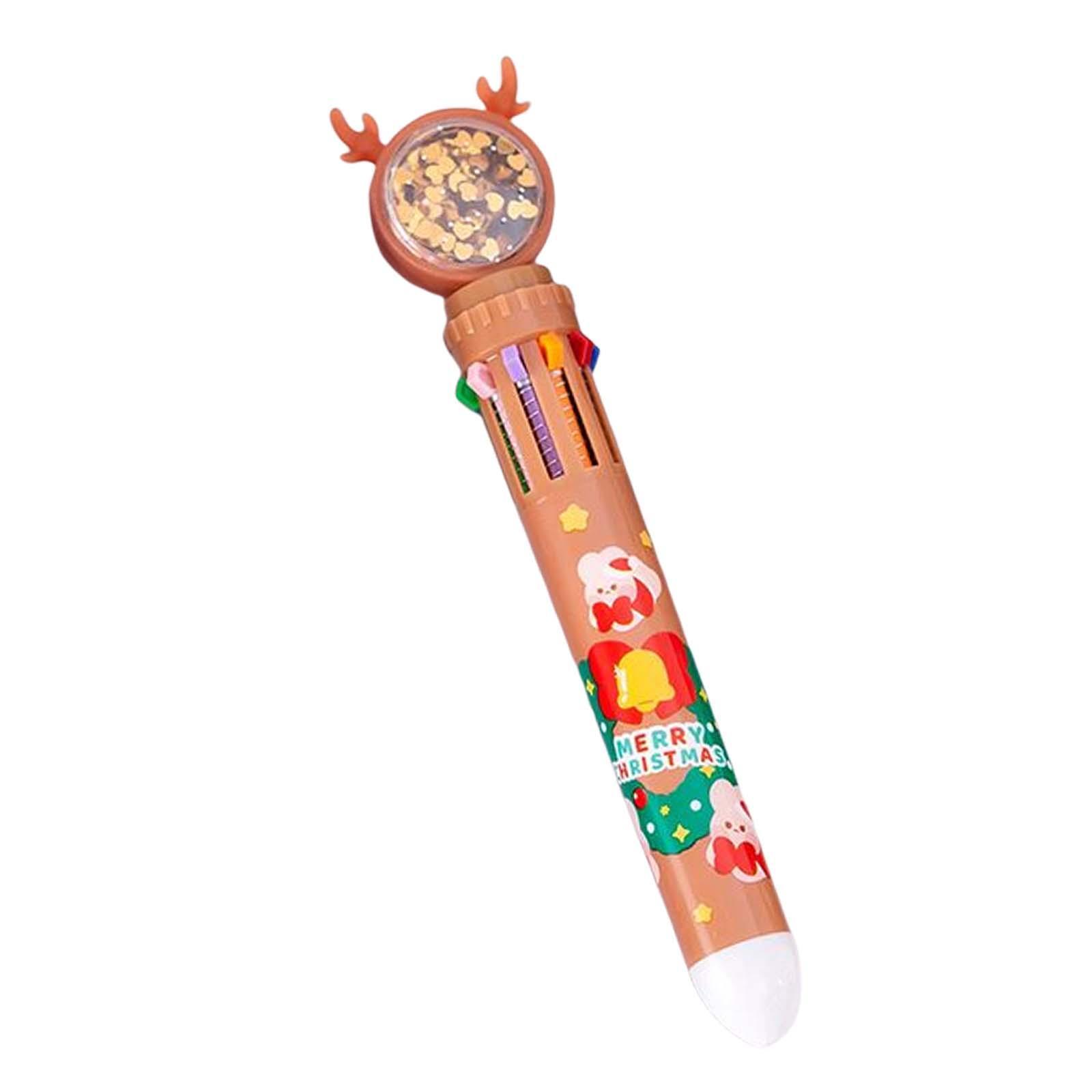 10 Colors Ballpoint Pen Retractable Ballpoint Pen 10 in 1 for Gift Children