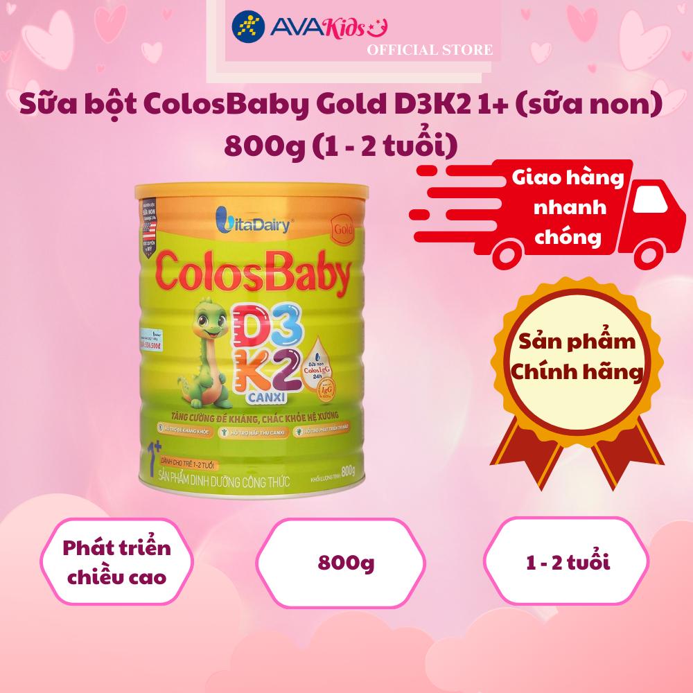 Sữa bột ColosBaby Gold D3K2 1+ (sữa non) 800g (1 - 2 tuổi)