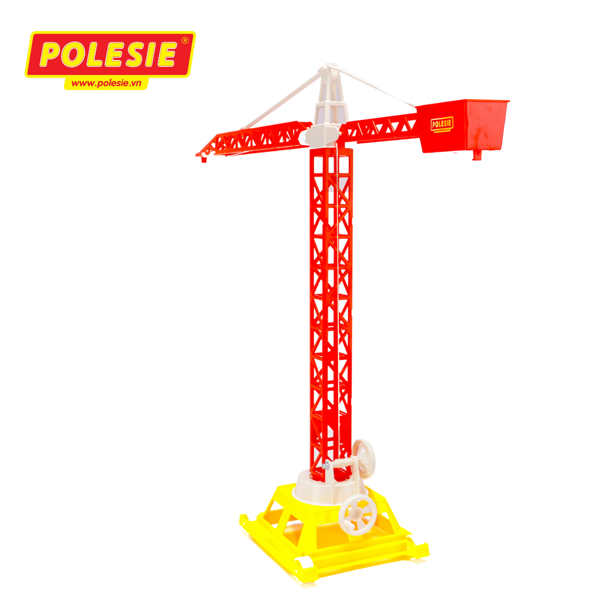 Cần cẩu tháp Số 2 (4 bánh) đồ chơi - Polesie Toys - Màu ngẫu nhiên