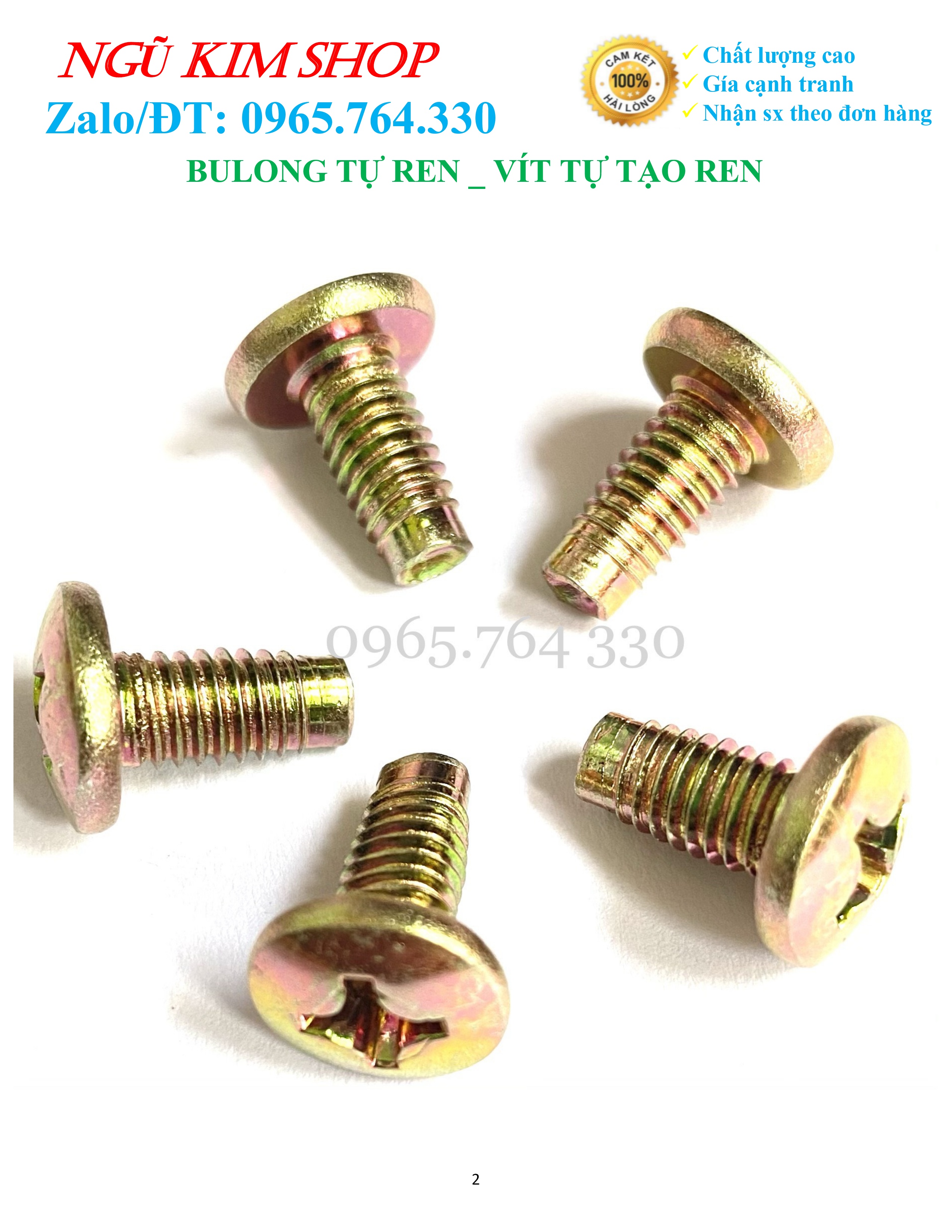 BULONG TỰ REN _ VÍT TỰ TẠO REN