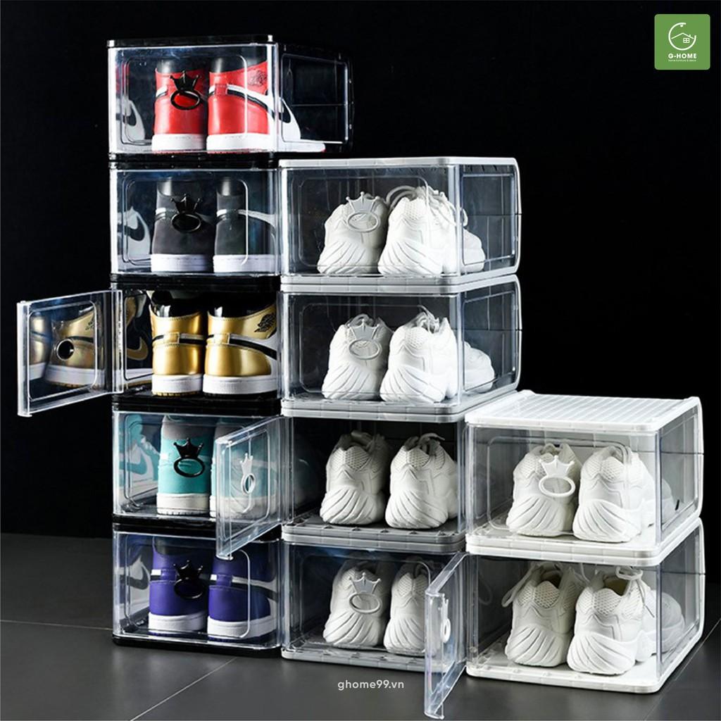 Hộp đựng giày nhựa cứng đa năng, phù hợp size giày to, giày cao gót, thiết kế thông minh HDN08