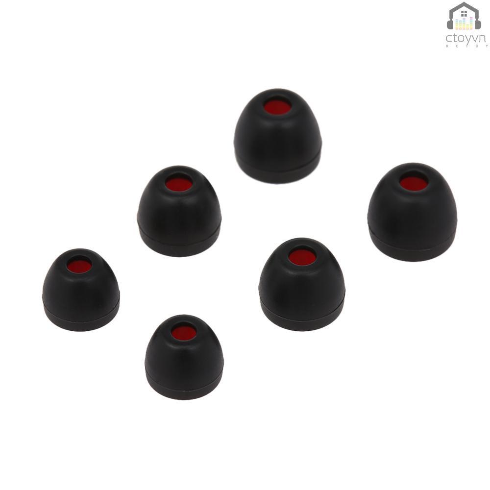 Set 3 cặp nút tai nghe thay thế bằng silicone kích thước 3.8mm size M S