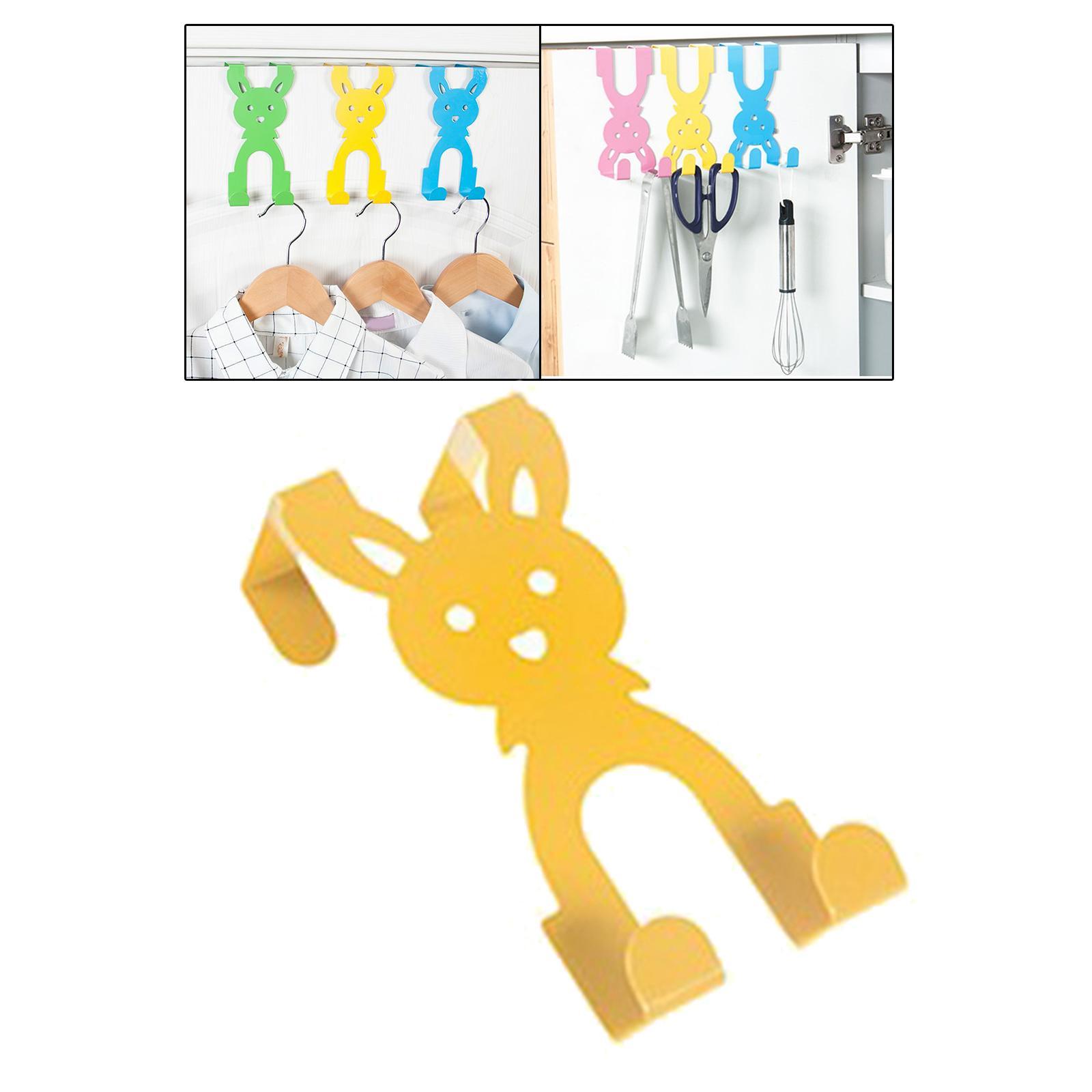 Over The Door Hanger with Double Hanging Hooks, Heavy Duty Hooks Door Hanger Hook Organizer for Hanging Coats, Hats, Robes, Towels, Keys