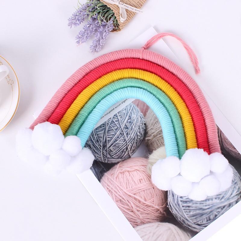 Cầu vồng treo tường, cầu vồng macrame, cầu vồng pompom