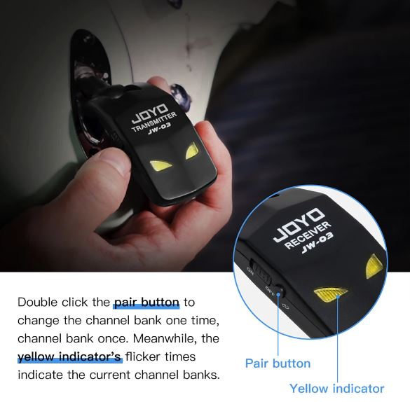 JOYO WIRELESS SYSTEM JW-SERIES - Bộ Thu Phát Tín Hiệu Guitar Không Dây Joyo JW-02 , JW-03 - Hàng chính hãng