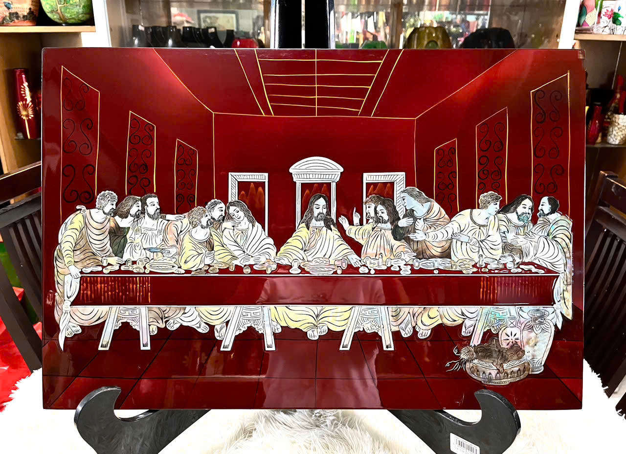 Tranh Sơn Mài - BUỔI TIỆC LY | Khảm Cừ Cao Cấp – Ốc Chìm | Hàng Xuất Khẩu | Size 40x60 cm