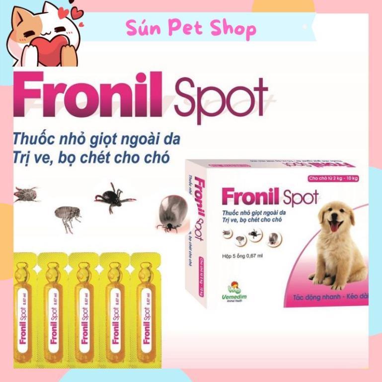 Nhỏ gáy Fronil Spot trị ve rận, bọ chét cho chó