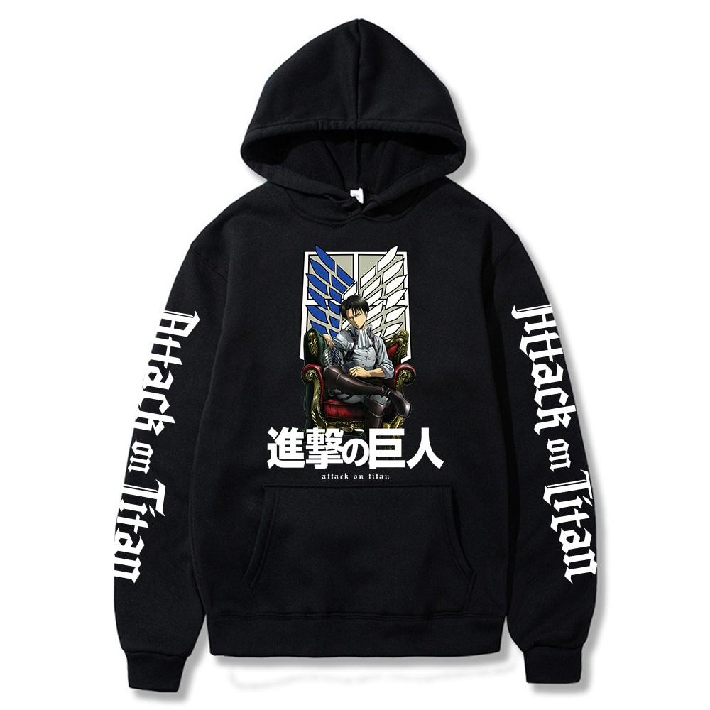 Áo Hoodie In Hình Anime Attack On Titan Ackerman Throne Thời Trang Mùa Đông Cho Nữ Và Nam