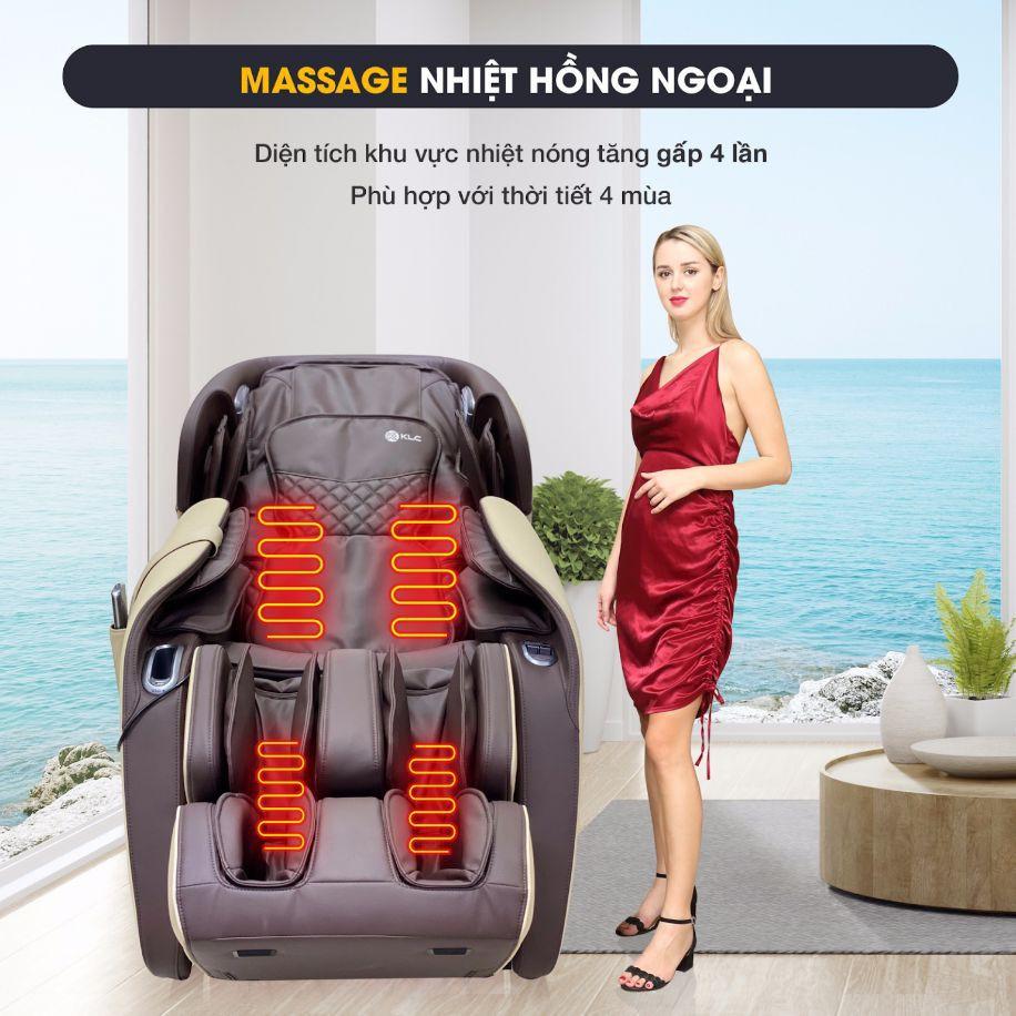 Ghế massage KLC KYKYO 6688 - Massage toàn thân, điều khiển bằng giọng nói, công nghệ không trọng lực, nhiệt hồng ngoại..