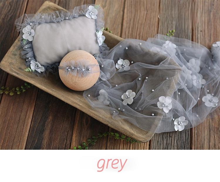 Bé Sơ Sinh Đạo Cụ Chụp Ảnh Hoa Preal Bọc Lưới Phông Nền Chụp Ảnh Chăn Đạo Cụ Phòng Thu Bắn