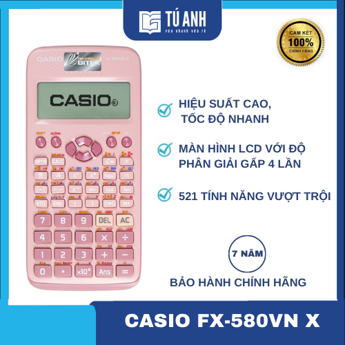 Máy Tính Khoa Học Casio FX-580VN X sắc màu mới